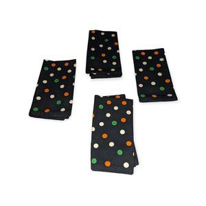 Tag Set of 4 Black & Polka Dot Cloth Napkins